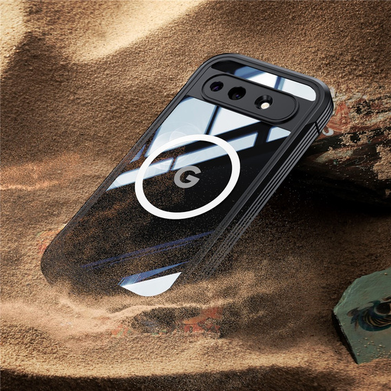 Nárazuvzdorné puzdro so sklom, pre MagSafe pre Google Pixel 10a, čierne