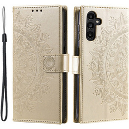 Klapkové puzdro pre Samsung Galaxy S23 FE, Mandala, zlaté
