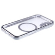 Magnetické puzdro Dual Glass MagSafe pre iPhone 16, strieborné