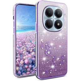 Puzdro Glitter Flower pre Xiaomi Redmi Note 15 5G / Poco M8 5G