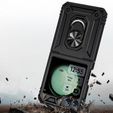 Pancierované obal na mobil pre Samsung Galaxy Z Flip7 FE / Z Flip6, Nox Case Ring, čierne