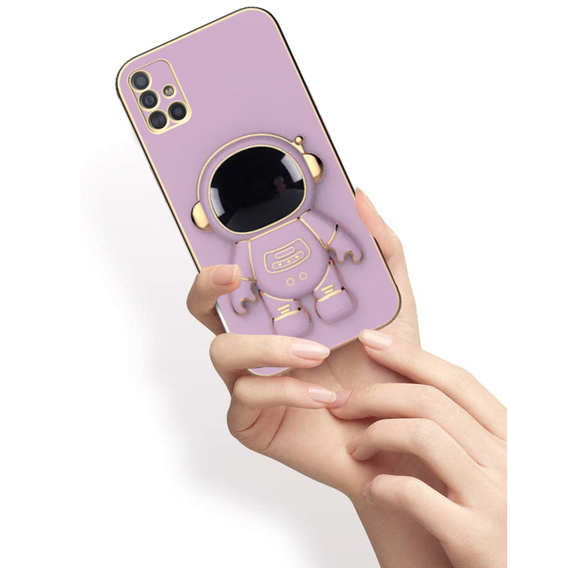 Obal na mobil pre Samsung Galaxy A71, Astronaut, fialové