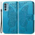 Klapkové puzdro pre Motorola Moto G52 / G82 5G, Butterfly, modré