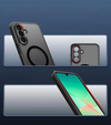 Puzdro pre Samsung Galaxy A26, pre MagSafe, ERBORD Matt Case, čierny + sklo na displej