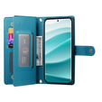 Klapkové puzdro pre Xiaomi Redmi Note 14 Pro 5G / Poco X7 5G, Wallet Zipper Pocket, modré