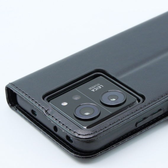 Klapkové puzdro pre Xiaomi 13T / 13T Pro, Crazy Horse Wallet, čierne
