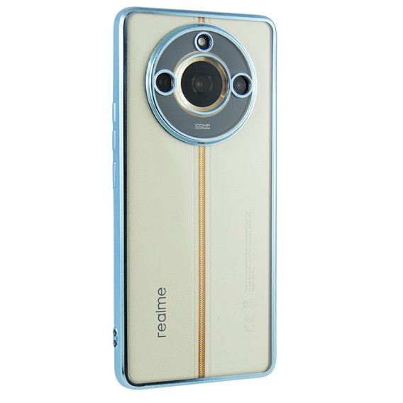 Puzdro pre Realme 11 Pro 5G / Pro+ 5G, Electroplating Frame, transparentné / modré