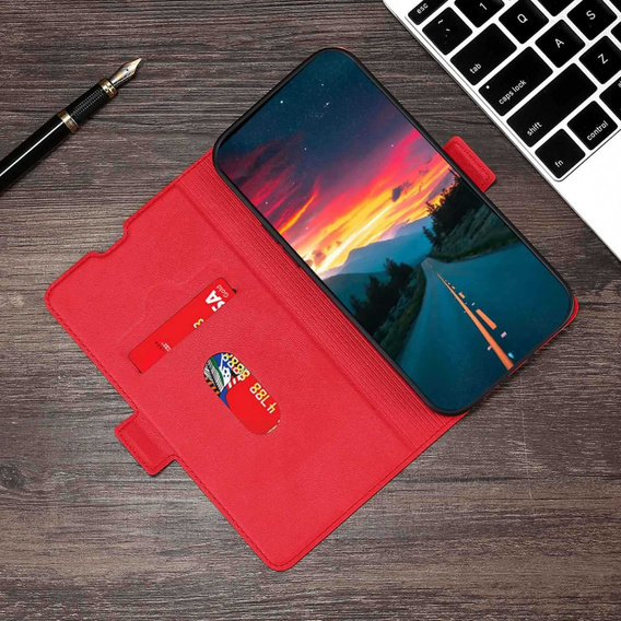 Klapkové puzdro pre Motorola Edge 30 Neo 5G, Wallet Thin Magnet, červené