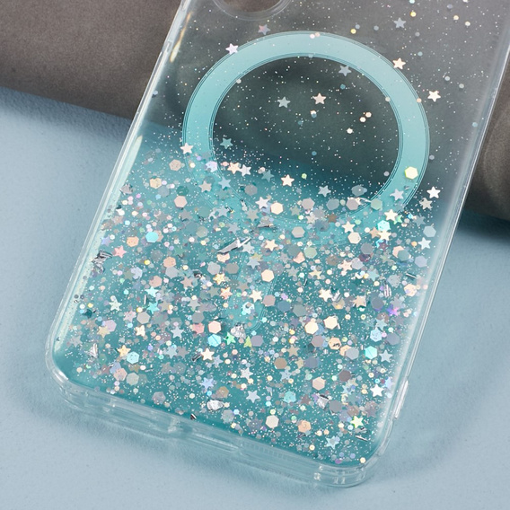 Puzdro pre Samsung Galaxy S24+ Plus, Glittery, pre MagSafe, zelené