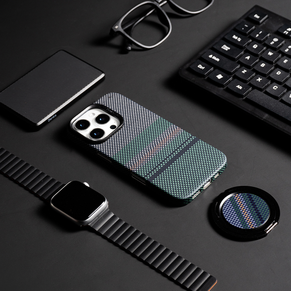 BENKS Kevlar Magnetic Armor Air Aurora 600D SA65 puzdro pre MagSafe pre iPhone 16 Pro