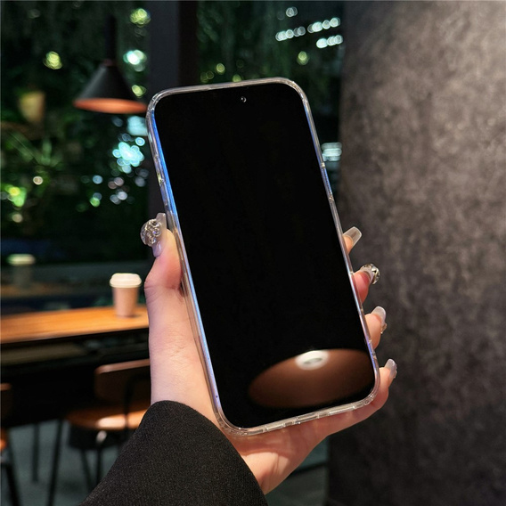 Magnetické puzdro s kvetinovým laserovým vzorom pre iPhone 16 Pro