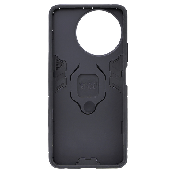 Obal na mobil pre Realme 11 5G, Kickstand Ring, čierne