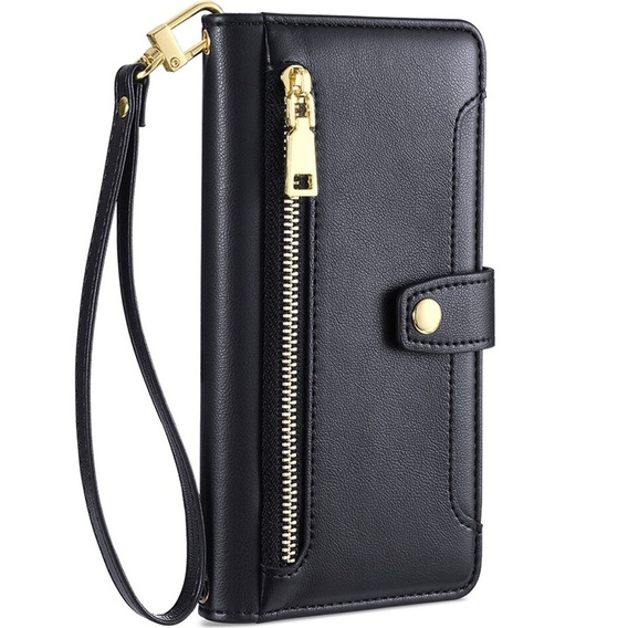 Klapkové puzdro pre Motorola Moto G53 5G/ G23 4G/ G13 4G, Wallet Zipper Pocket, čierne