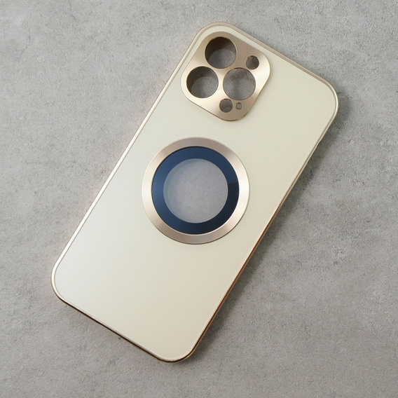 Puzdro pre iPhone 13 Pro Max, Dual Glass, pre Magsafe, zlaté