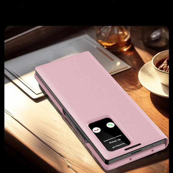 Flipové puzdro pre Samsung Z Fold5 5G, Smart View Wallet, ružové