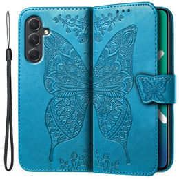 Klapkové puzdro pre Samsung Galaxy A54 5G, Butterfly, modré