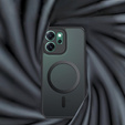 Matné puzdro pre Oppo Reno 14F, pre MagSafe, priesvitné čierne