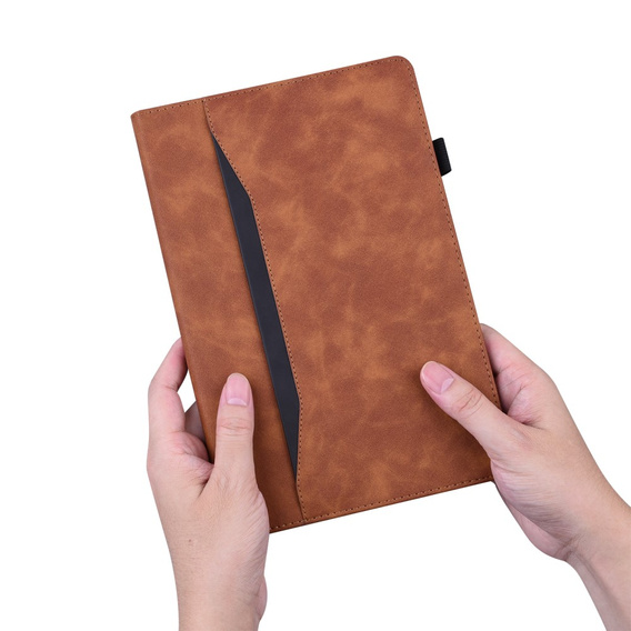 Puzdro pre Xiaomi Pad 6, Classic, s priestorom pre stylus, hnedé