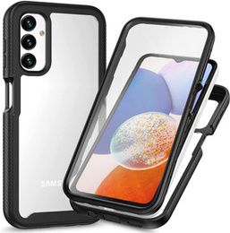 Puzdro pre Samsung Galaxy A14 4G/5G, Shockproof, s fóliou, čierne