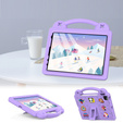 Detské puzdro pre iPad Air 10.9" 2022/2020 (5/4 gen.) / Pro 11" 2022/2021/2020 (4/3/2 gen.), Cute Patterns, so stojanom, fialové