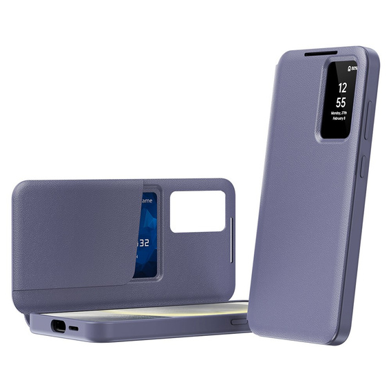 Flipové puzdro pre Samsung Galaxy S23, Smart View Wallet, fialové