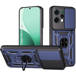 Pancierované puzdro pre Oppo Reno 14, s ochranou fotoaparátu, so stojanom, modré