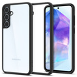 Puzdro Spigen pre Samsung Galaxy A55 5G, Ultra Hybrid, čierne + tvrdené sklo 9H
