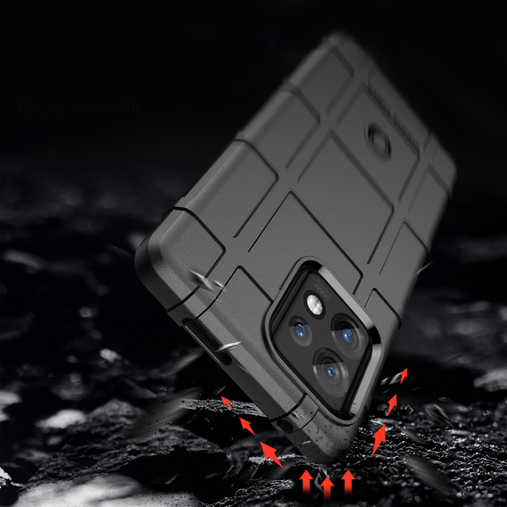 Obal na mobil pre Motorola Edge 40 Pro, Rugged Shield, čierne