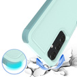 Pancierované puzdro pre Samsung Galaxy A25, dvojvrstvové, mätové + 9H sklo