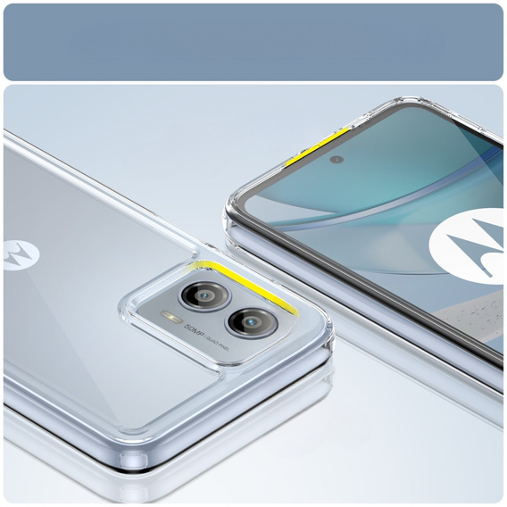 Obal na mobil pre Motorola Moto G53 5G, Fusion Hybrid, priehľadné