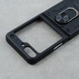 Pancierované obal na mobil pre Samsung Galaxy Z Flip5 5G, Nox Case Ring, čierne