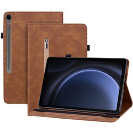 Puzdro pre Samsung Galaxy Tab S10 Lite / S10 FE / S9 FE, Wallet Pen Slot, hnedý
