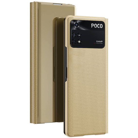 Obal na mobil pre Xiaomi Poco M4 Pro 4G, Clear View, zlaté