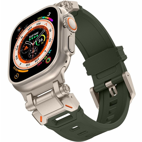 ERBORD ProTech remienok pre Apple Watch 1/2/3/4/5/6/7/8/9/SE/Ultra/Ultra 2 42/44/45/49MM, zelený
