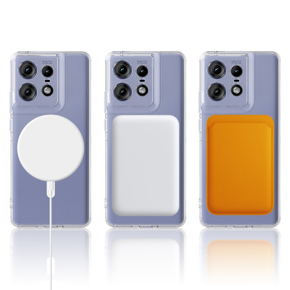 Puzdro pre Motorola Edge 50 Pro, Fusion Hybrid, pre MagSafe, priehľadné