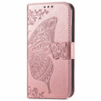 Klapkové puzdro pre Oppo A5 Pro 5G, Butterfly, ružové rose gold