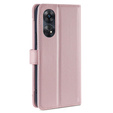 Klapkové puzdro pre Oppo Reno8 T 4G, Wallet Zipper Pocket, ružové
