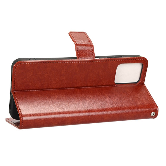 Klapkové puzdro pre T Phone Pro 5G, Crazy Horse Wallet, hnedé
