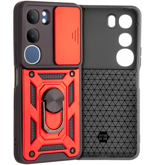 Obal na mobil pre Vivo Y19s, CamShield Slide, červené