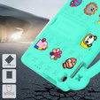 Detské puzdro pre Lenovo Tab M10 10.1 Gen 3 TB-328FU/TB-328XU, Cute Patterns, so stojanom, zelený