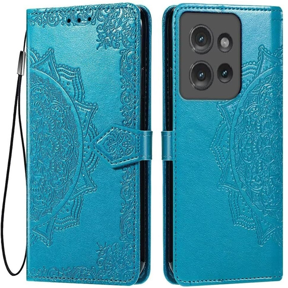 Klapkové puzdro pre Motorola Edge 50 Neo / Motorola ThinkPhone 25, Mandala, modré
