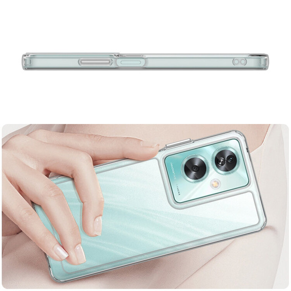 Obal na mobil pre Oppo A79 5G, Fusion Hybrid, priehľadné