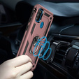 Pancierované obal na mobil pre Samsung Galaxy M21, Nox Case Ring, ružové rose gold