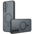 Puzdro pre Samsung Galaxy A55, pre MagSafe, ERBORD Matt Case, čierny + sklo na displej