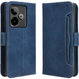 Klapkové puzdro pre Realme GT 7 / 7T, Card Slot, tmavomodré