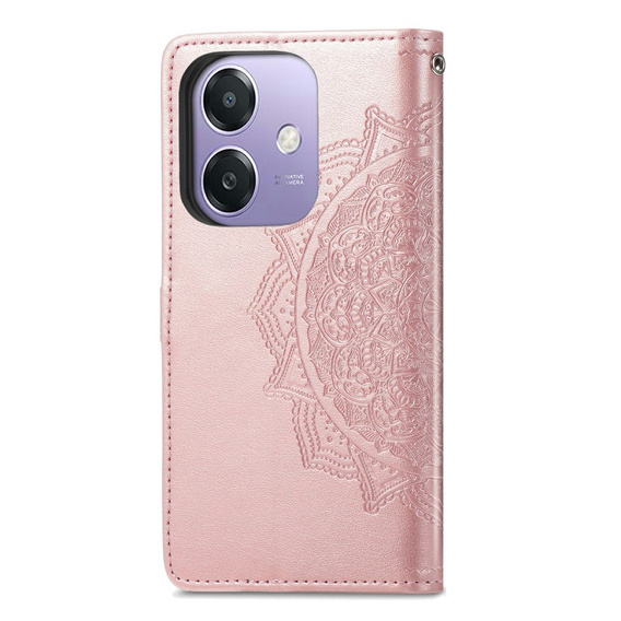 Klapkové puzdro pre Oppo A40 / Oppo A40m, Mandala, ružové rose gold