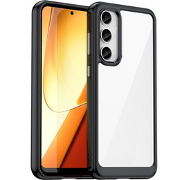 Obal na mobil pre Samsung Galaxy S23 FE, Fusion Hybrid, transparentné / čierne