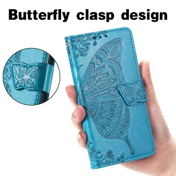 Klapkové puzdro pre Motorola Moto G32, Butterfly, modré