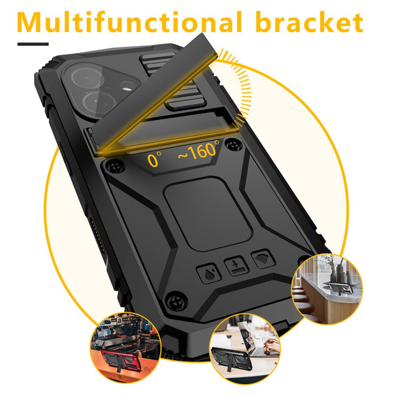 Puzdro R-JUST s podstavcom a integrovaným sklom pre iPhone 17