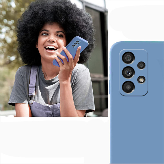 Obal na mobil pre Samsung Galaxy A53 5G, Silicone Lite, modré